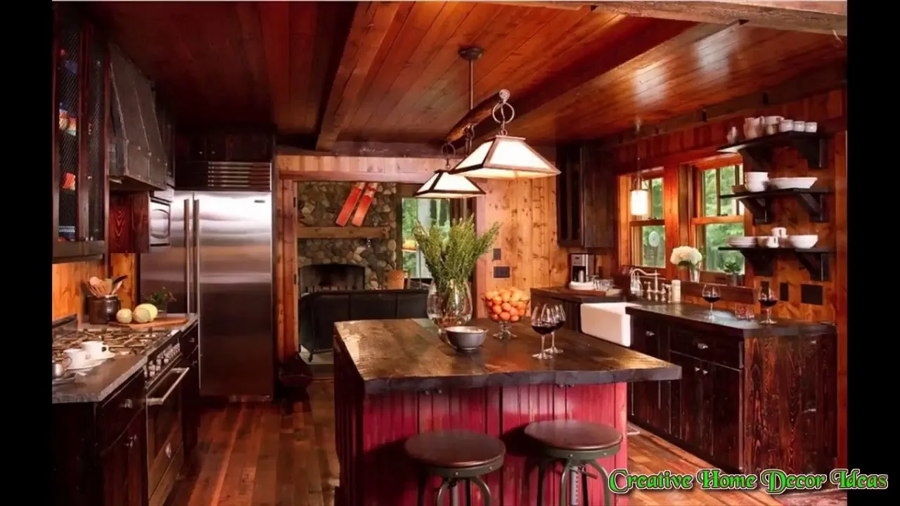 11115 rustic red kitchen design