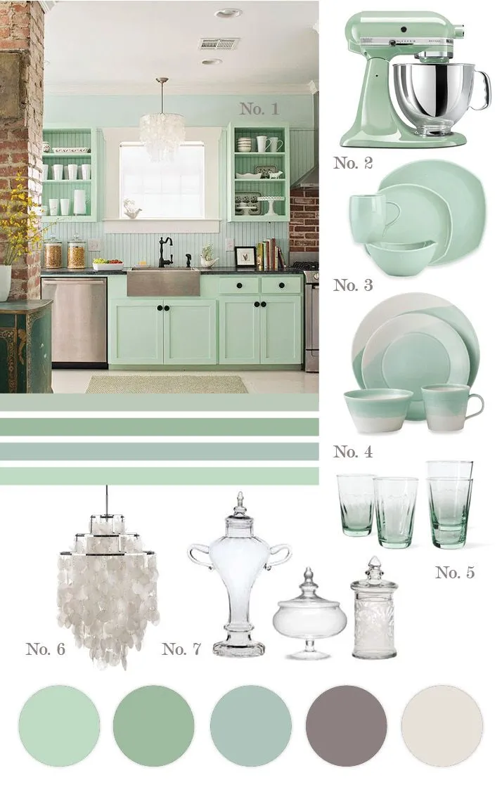 11119 green kitchen accessories