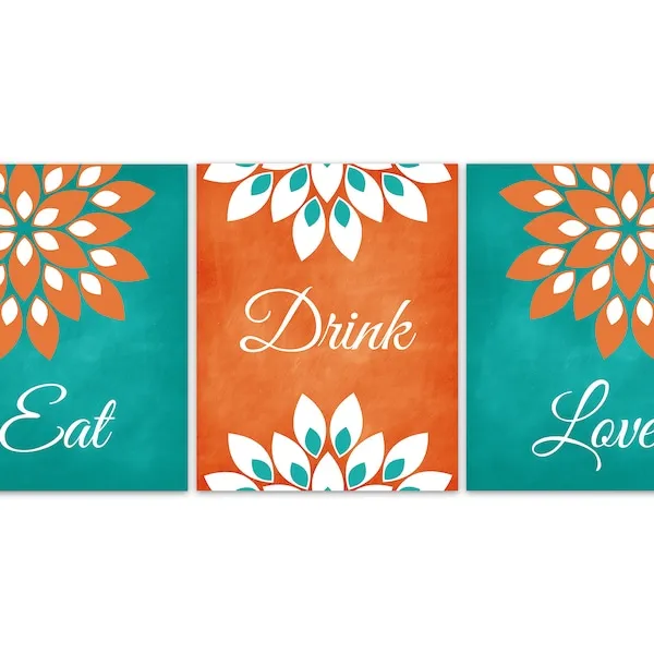 11159 teal orange kitchen backsplash