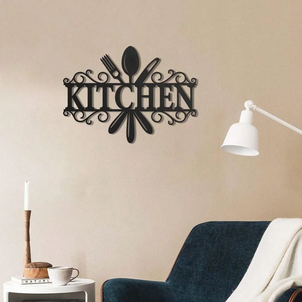 11171 rustic black kitchen sign