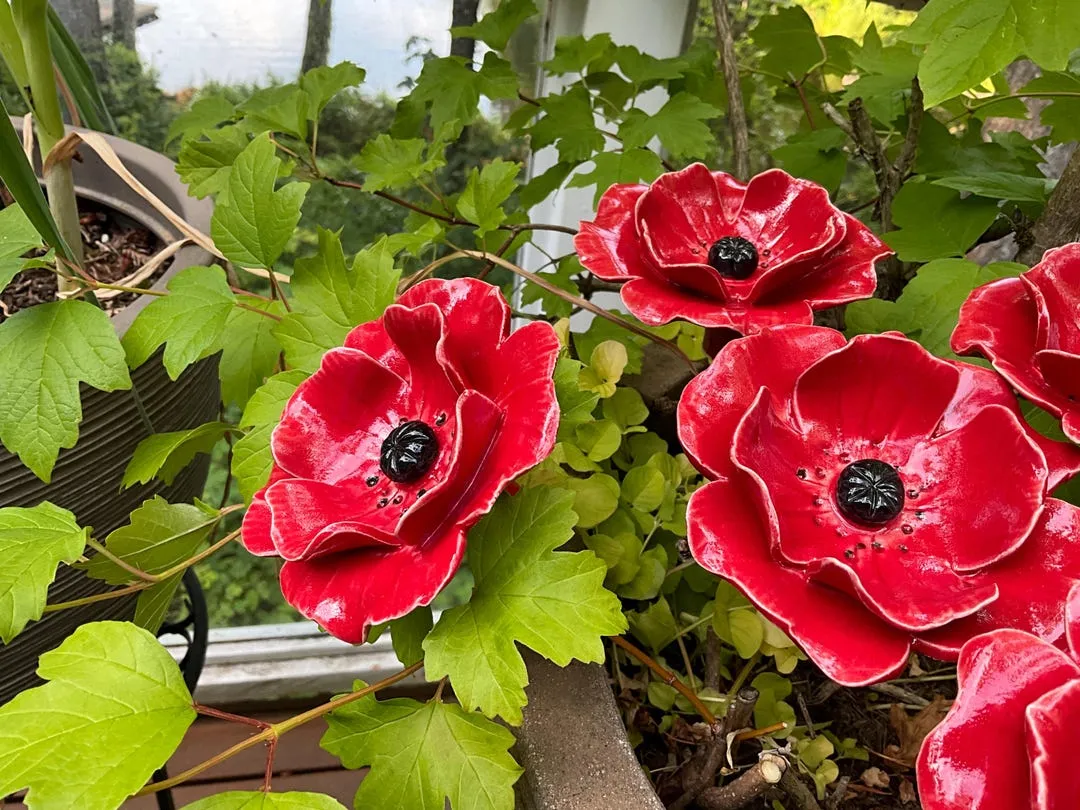 11182 poppy flower kitchen centerpiece