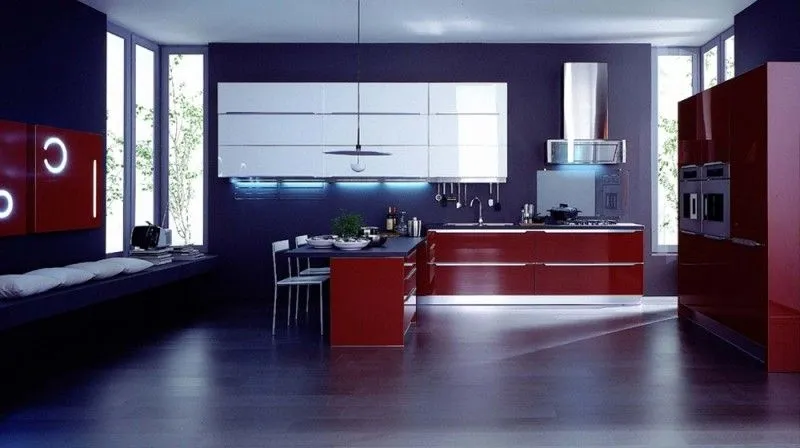11283 red and maroon kitchen 1