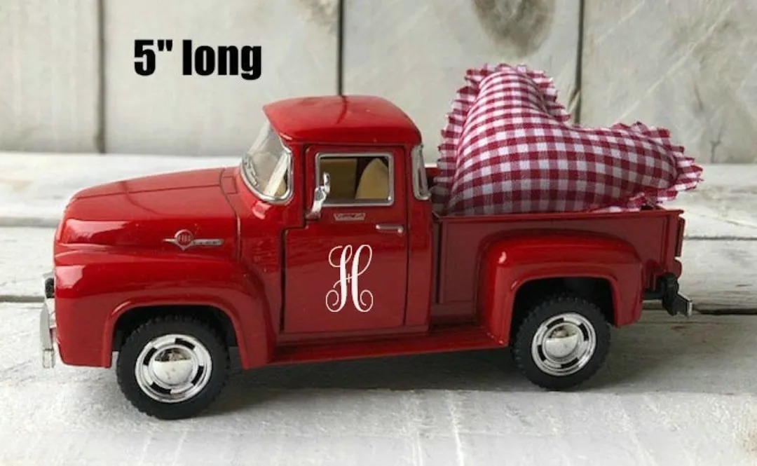 11298 red pickup truck kitchen decor 2