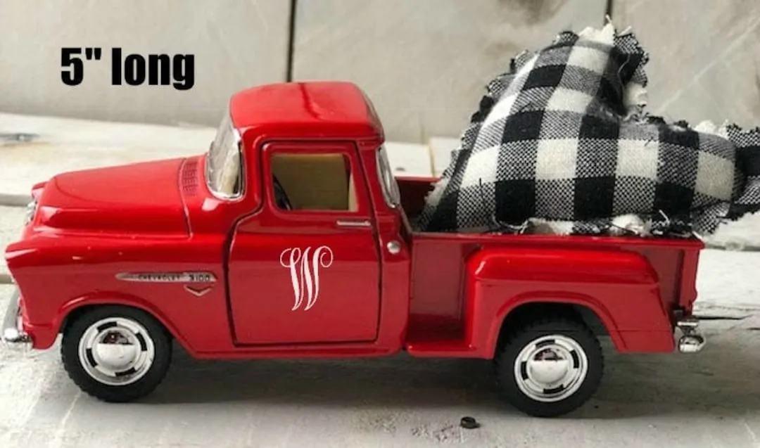 11298 red pickup truck kitchen decor 4