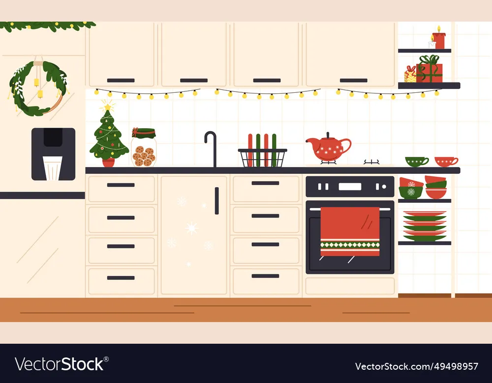 11311 christmas kitchen vector 1