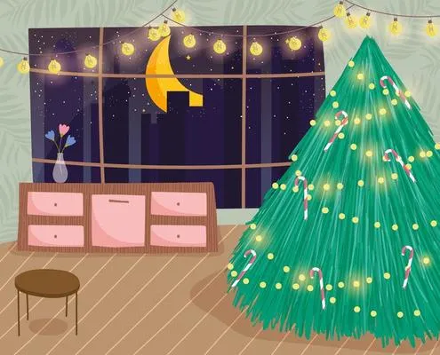 11311 christmas kitchen vector 3